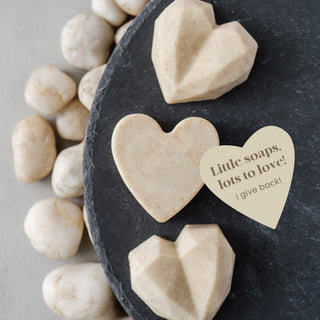 Rough Satin Shoreline Heart-shaped Charity Soap Sets
